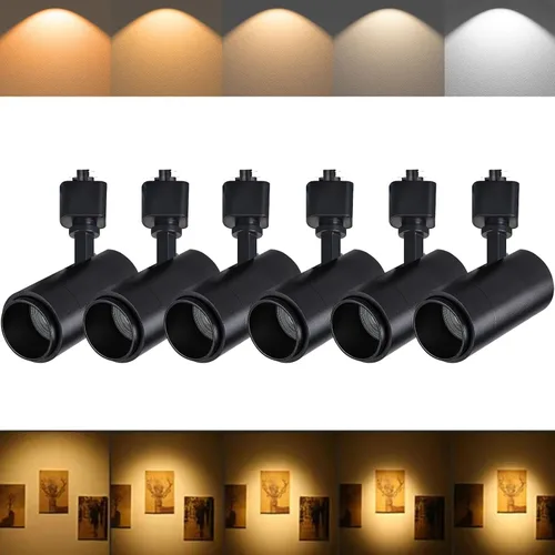 Miniatura 10 de Cabezales de iluminación LED de 5 colores para pista 12W regulables, grado de haz ajustable 15°/24°/36°/45°/60°, 2700K/3000K/3500K/4000K/5000K