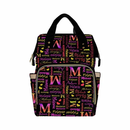 Miniatura 34 de InterestPrint Bolsa de pañales con nombre, mochila personalizada para hombres y mujeres, Color 17, Mochilas Daypack