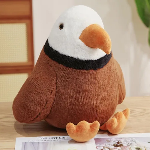 Miniatura 3 de Peluche grande de águila calva – Animal de peluche de águila de 11.8 pulgadas – Juguete de almohada de felpa y blando – Lindo juguete de peluche