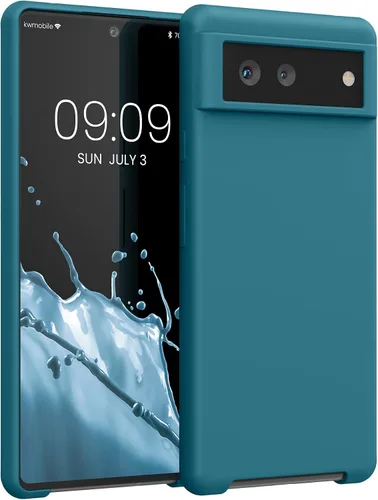 Miniatura 336 de kwmobile Funda Compatible con Google Pixel 6 Pro - Funda de teléfono de silicona TPU con acabado suave - Azul Arrecife