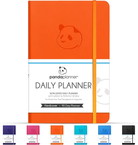 Panda Planner - Agenda diaria 2023, organizador de 90 días para objetivos, gratitud y concentración, agenda semanal y mensual, agenda sin fecha