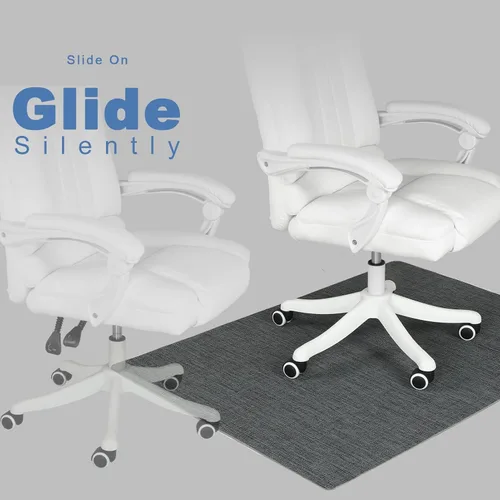 Miniatura 5 de Alfombrilla para Silla para Piso de Madera Dura y Baldosas, 47" x 60" Alfombrilla de Oficina Resistente para Sillas con Ruedas, Antideslizante, Sin