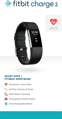 Miniatura 6 de 2 muñequeras Fitbit Charge de ritmo cardíaco + fitness, FB407SBKL, Negro, 1, 1