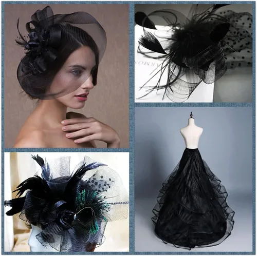 Miniatura 5 de Abbaoww Trenza de crin de caballo negra rígida de 1 pulgada de ancho, 25 yardas para coser vestidos de novia, vestidos de baile, accesorios para dar
