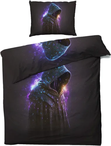 Miniatura 41 de Phoenix Funda de edredón tamaño King Juego de ropa de cama de pájaro de fantasía 3 piezas Funda de edredón con patrón de microfibra suave