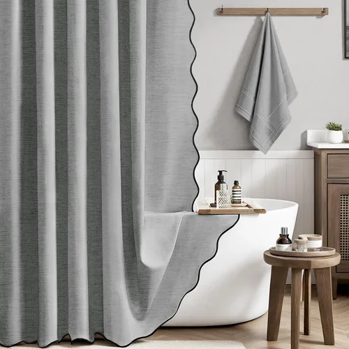 Miniatura 24 de BTTN Lino Crema Festoneado 36x72