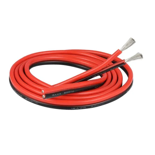 Miniatura 8 de BNTECHGO Cable de silicona calibre 12, 10 pies rojo y 10 pies negro, cable flexible de cobre estañado trenzado 12 AWG Alambre de silicona rojo