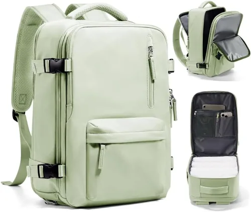 Miniatura 10 de WONHOX - Mochila grande, aprobada para vuelo, unisex, para viajes, trabajo, negocios o laptop, a1-Negro, Medium