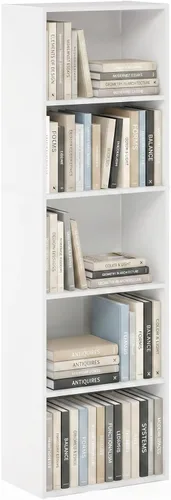 Miniatura 30 de Furinno - Estantería abierta reversible de 5 cubos, color blanco y rosado, 11069WH/PI Blanco/Rosa