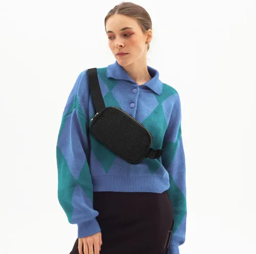 Miniatura 92 de Riñonera cruzada para mujeres y hombres, bolsa para cinturón para senderismo con correa ajustable, riñonera para correr, entrenamiento, deportes
