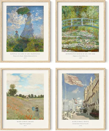 Miniatura 15 de HAUS AND HUES Claude Monet - Obras de arte finas, lirios de agua, póster de Claude Monet Monet, impresiones artísticas famosas, pinturas famosas