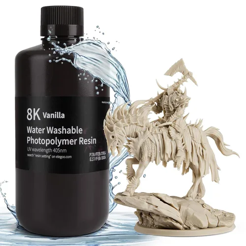 Miniatura 24 de ELEGOO - Resina de impresora 3D lavable al agua LCD de curado UV 405nm, resina de fotopolímero estándar para impresión LCD 3D para Marte Saturno