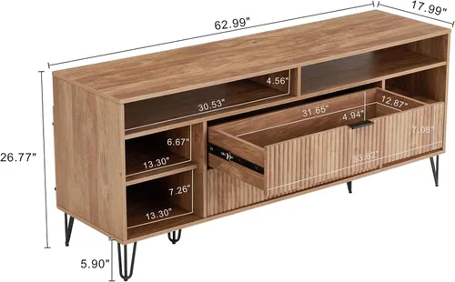 Miniatura 3 de Manhattan Comfort Dumbo - Soporte de TV moderno de mediados de siglo para televisores de hasta 60 pulgadas, centro de entretenimiento en casa