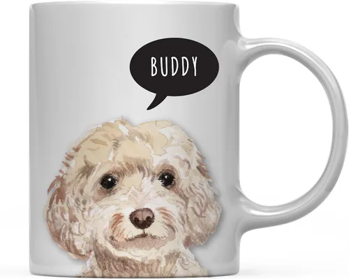 Miniatura 60 de Andaz Press Taza de café personalizada de 11 onzas para perro, Shih Tzu Shorter Haired Up Close, paquete de 1 Shih Tzu pelo más corto personalizado
