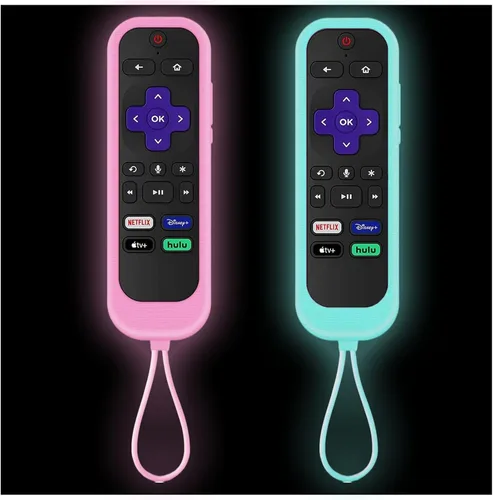 Miniatura 13 de Juego de 3 fundas para controles remotos Westinghouse Roku TV Onn Roku TCL Hisense Roku Funda protectora de silicona universal para Roku Remote