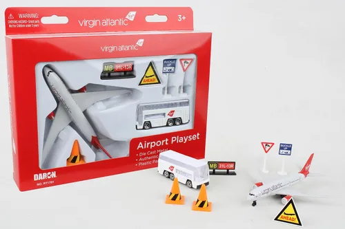 Miniatura 8 de Daron LOT Polish Airlines Airport Playset – Avión de juguete de metal fundido a presión con accesorios – Set de juego de aerolínea con licencia