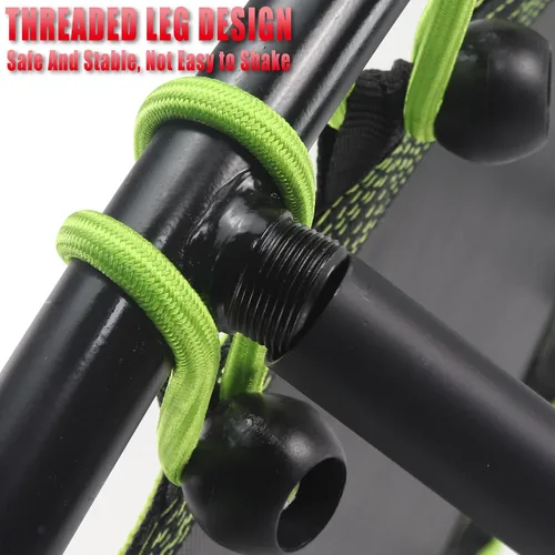Miniatura 8 de Newan Mini trampolín silencioso de 40" con barra de mango ajustable, trampolín de fitness, reboteador bungee, entrenador de salto cardiovascular
