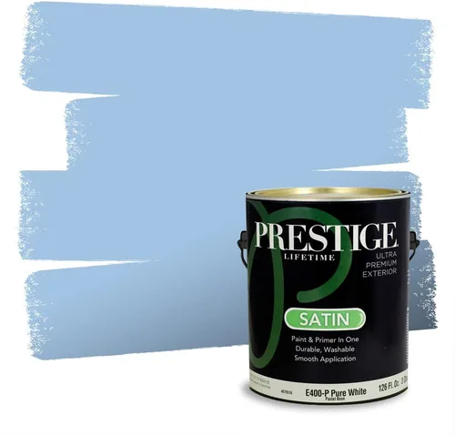 Miniatura 1616 de Pintura Exterior + imprimación PRESTIGE, todo-en-uno, 1 galón, acabado mate, color comparable al Valspar* Royal Gray* VS151-Gris real