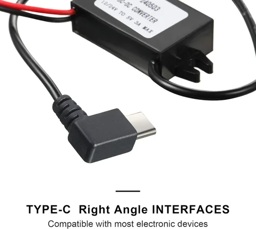 Miniatura 4 de Weewooday Paquete de 2 convertidores de 12 V a 5 V CC, regulador de voltaje de módulo Buck de ángulo recto de 3A 15 W, adaptador de corriente