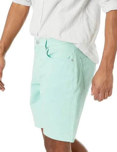 Miniatura 3 de Tienda Essentials Pantalones cortos de 5 bolsillos elásticos de entrepierna de 9 pulgadas para hombre