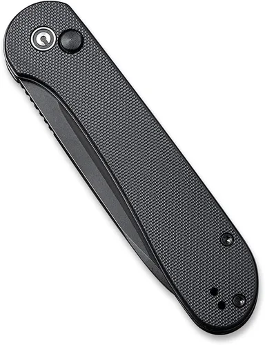 Miniatura 4 de CIVIVI C2103A Elementum - Navaja de bolsillo plegable con hoja de 3.47" 14C28N, mango de G10, con bloqueo de botón para EDC (Negro)