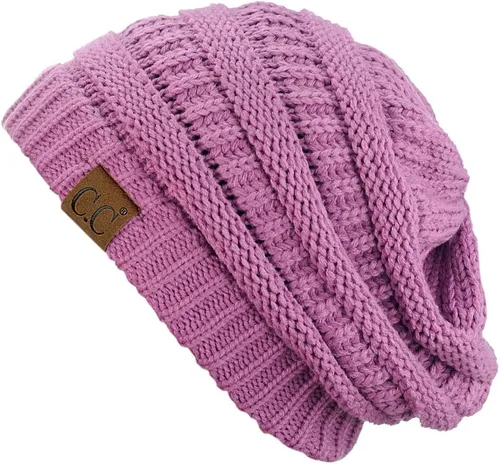 Miniatura 204 de C.C Trendy Warm Chunky Soft Stretch Cable Knit Beanie