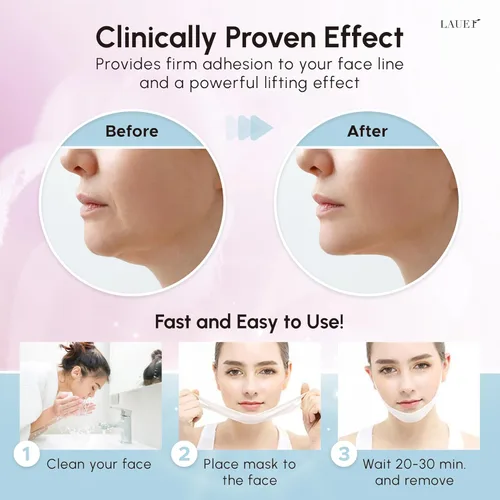 Miniatura 2 de Máscara facial de contorno en forma de V, línea de modelado, cinturón de elevación, reducción de cuello, cinta de elevación de mandíbula, parche