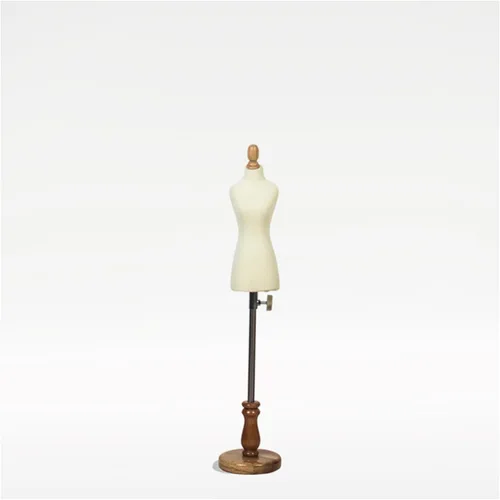 Miniatura 7 de Adjustable Mini Female Mannequin Dress Form with Wooden Base - Perfect for Sewing, Display, Tailoring, Fashion Design, and Crafting - Height