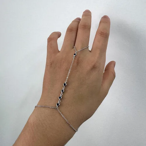 Miniatura 29 de Pulsera de plata de ley 925 para mujer, pulsera de mano para mujer, pulseras esclavas de 7 a 9 pulgadas ajustable