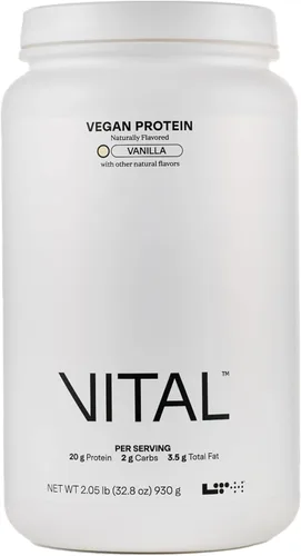 LTH Vital Vegan Protein - Confiado por Life Time Members - Proteína en polvo a base de plantas hecha de proteína de guisante - Apoya un sistema