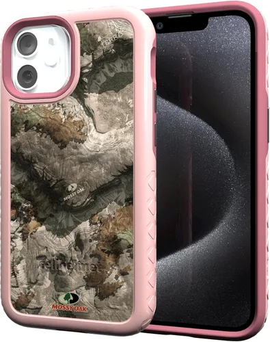Miniatura 106 de cellhelmet Mossy Oak Agua Yellowfin Funda de doble capa en gris diseñada para iPhone 13 Mini a prueba de golpes y caídas, duradera, como se ve