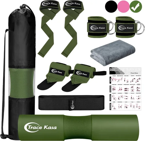 Miniatura 9 de Juego de almohadillas de barra: almohadilla de empuje de cadera para sentadillas Levantamiento de pesas Accesorios de equipo de gimnasio Negro