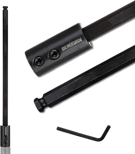 GEINXURN Herramientas Mandril de Extensión para Sierra de Corona, Vástago Hexagonal de 12 Pulgadas x 1/2 Pulgada con Extensión de Impacto de Bloqueo