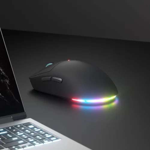 Miniatura 6 de Ratón inalámbrico XT624 Bluetooth, recargable con LED, ergonómico con modo múltiple 2.4G USB inalámbrico + BT1+BT2, mouse Bluetooth portátil