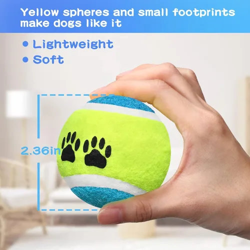 Miniatura 2 de Yunsailing 30 pelotas de tenis para perros, pelotas de tenis para mascotas, pelotas de entrenamiento para perros pequeños, medianos y grandes