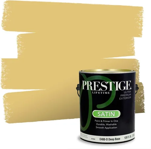 Miniatura 102 de PRESTIGE Paints Exterior Paint and Primer In One, 1-Gallon, Satin, Comparable Match of Benjamin Moore* Royal Linen* 931BM-PCM