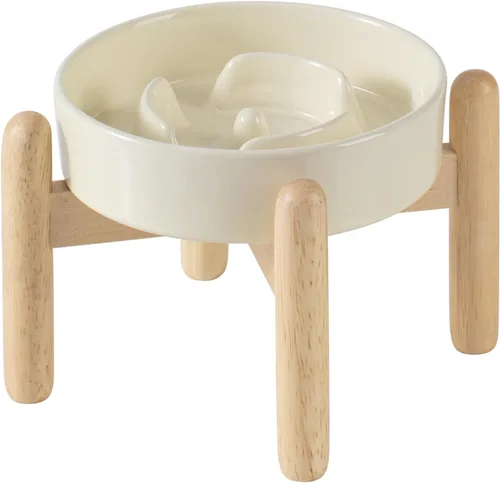 Miniatura 64 de Havniva Tazón de cerámica de 0.9 tazas para perros de alimentación lenta para perros pequeños, alimentador lento para mascotas de 6.1 pulgadas, 1 x