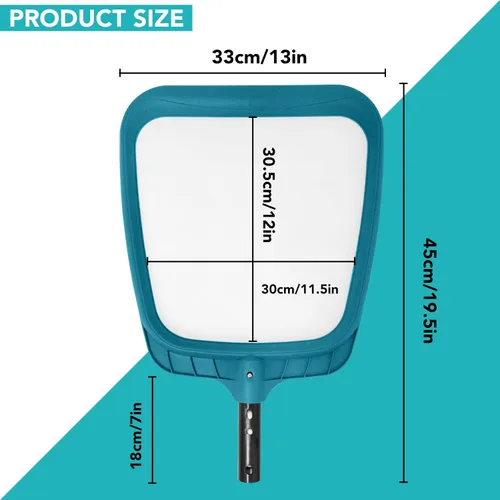 Miniatura 2 de POOLWHALE Red Profesional de Espumadera para Piscina, Bolsa de Malla Fina, Herramienta de Limpieza de Hojas de Piscina de Servicio Pesado - Limpieza