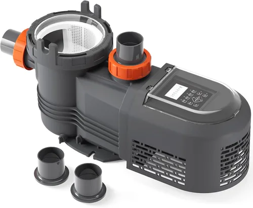 Bomba de piscina de velocidad variable de 3 HP de 220-240V, Bomba de piscina para piscinas enterradas, 11359 GPH de alto caudal potente autoprimante