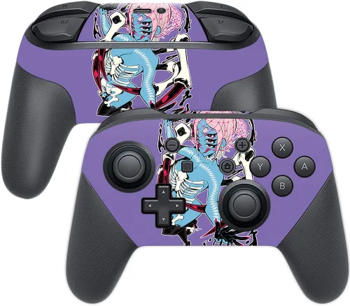 Miniatura 6 de MightySkins Skin compatible con Nintendo Switch Pro Controller - Alien Battle Funda protectora de vinilo duradera y única Fácil de aplicar
