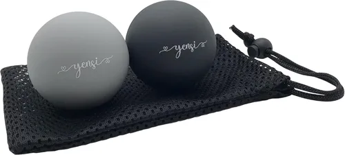 Miniatura 8 de Bolas de lacrosse de silicona para masaje para terapia de puntos de activación, nudos musculares y terapia física. Juego de 2 bolas con bolsa