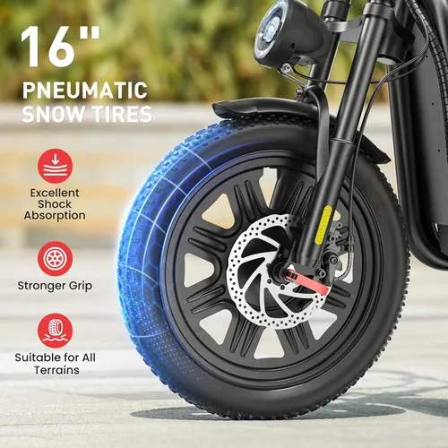 Miniatura 2 de iScooter F7 - Scooter eléctrico para adultos, motor potente de 1000W, velocidad máxima de 45 MPH y alcance de 28 millas, scooter de 16