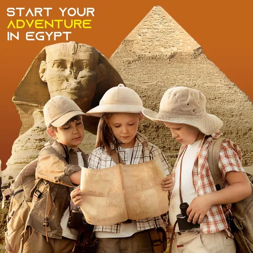 Miniatura 3 de Kit de excavación de pirámides, juego de excavación de civilización egipcia antigua que incluye estuche de momia, dios del sol, gran esfinge y más