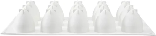 Miniatura 14 de Restaurantware - Molde de silicona para fresas de 15 cavidades, 1 molde de fresa listo para horno, flexible, congelable, blanco de silicona