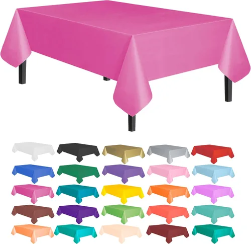 Miniatura 33 de allgala Mantel desechable a prueba de agua, paquete de 6 manteles de 54 x 108 pulgadas, marrón, para fiestas, cumpleaños, bodas, picnic, fiestas