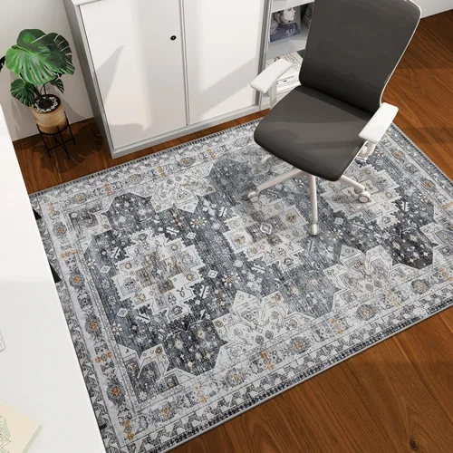 Miniatura 67 de chakme Tapete para silla de oficina para suelo de madera dura, 48 x 36 pulgadas, protector de escritorio de computadora de fácil deslizamiento
