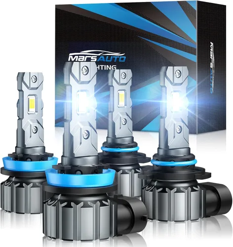 Miniatura 18 de Marsauto Bombillas antiniebla 9005 HB3 HB3U 9005XS 12 chips CSP, paquete de 2 M1 Blanco
