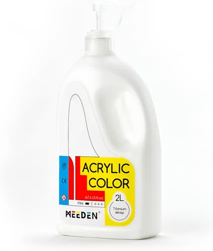 Miniatura 18 de MEEDEN Pintura acrílica azul cerúleo con tapa de bomba, 1/2 galón (2 litros/67.6 onzas), cuerpo suave, no tóxico, color rico en pigmentos, perfecta