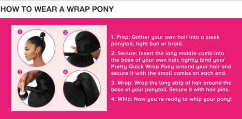 Miniatura 4 de Outre Cola de caballo Pretty Quick Sleek Straight 24" (1-Jet Black)