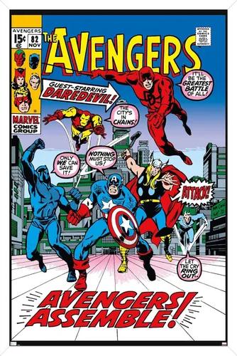 Miniatura 13 de Trends International Marvel Comics - Póster de pared de Avengers #82 Versión con marco de bronce